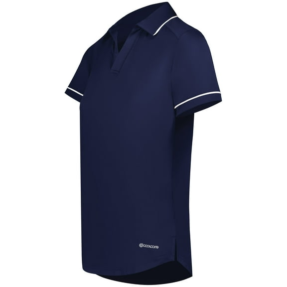 Holloway B31464653 CoolCore Polo Shirt for Women, Navy & White - Small