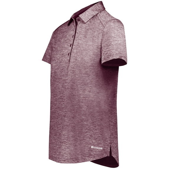 Holloway B31564558 Womens Electrify CoolCore Polo T-Shirt, Maroon Heather - 3XL