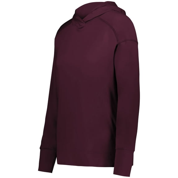 Holloway B32164537 Eco Revive Women Ventura Soft Knit Hoodie, Maroon - 2XL