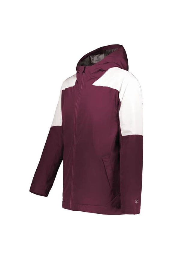 223561.380.XS Cold Secure Jacket, Maroon & White - Extra Small
