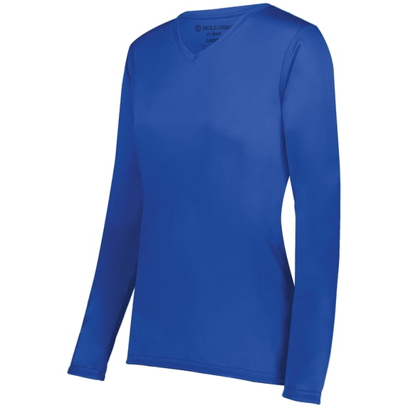 Holloway L Girls Momentum Long Sleeve Tee Royal 222825