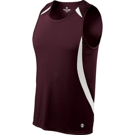 Holloway L Sprinter Singlet Dark Maroon/White 221042