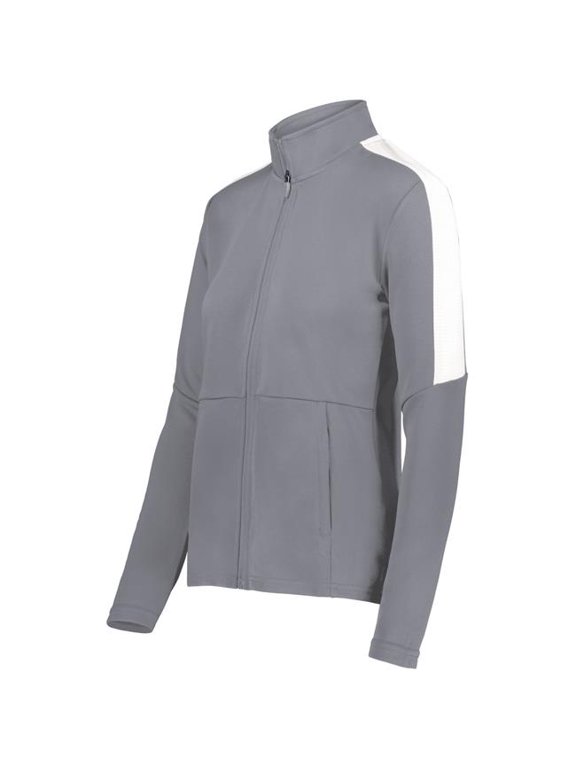 223730.R04.XLT Ladies Crosstown Jacket, Graphite & White - Extra Large Tall