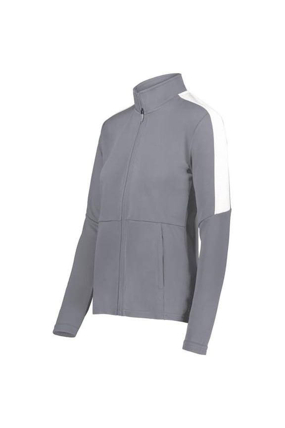 223730.R04.LT Ladies Crosstown Jacket, Graphite & White - Large Tall