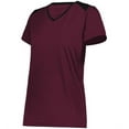 thumbnail image 1 of Holloway 223701.388.3XL Ladies Momentum Team T-Shirt, Maroon & Black - 3XL, 1 of 5