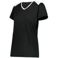 thumbnail image 1 of Holloway 223701.420.M Ladies Momentum Team T-Shirt, Black & White - Medium, 1 of 5
