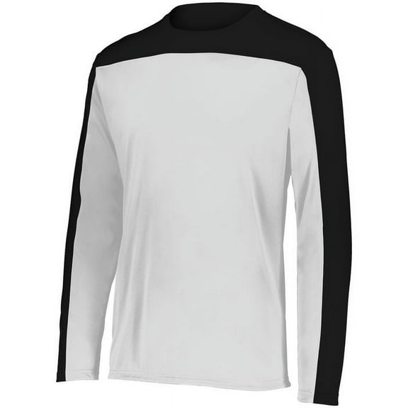 Holloway 223502.226.XL Momentum Team Long Sleeve T-Shirt, White & Black - Extra Large