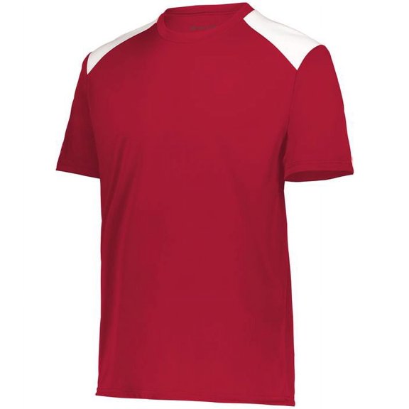 Holloway 223601.408.L Youth Momentum Team T-Shirt, Scarlet & White - Large