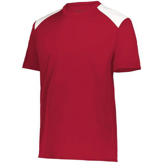 Holloway 223501.408.2XL Momentum Team T-Shirt, Scarlet & White - 2XL