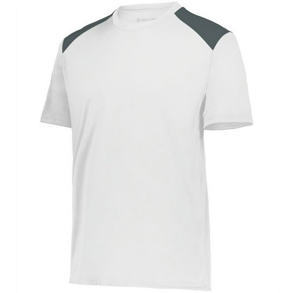 Holloway 223501.61U.6XL Momentum Team T-Shirt, White & Iron - 6XL