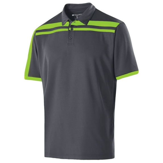 Holloway Sportswear 2XL Charge Polo Carbon/Lime 222487