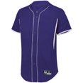 thumbnail image 1 of Holloway Sportswear 2XL Game7 Full-Button Baseball Jersey Purple/White 221025, 1 of 2