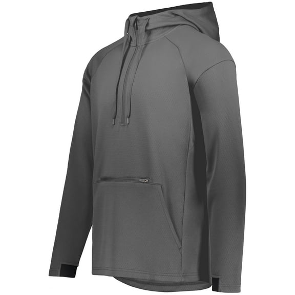 Holloway Sportswear 2XL Limitless 1/4 Zip Hoodie Carbon/Carbon 222584