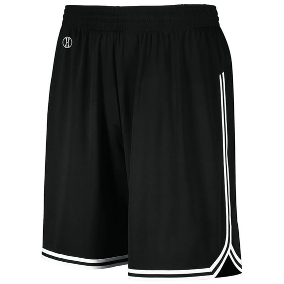 Holloway Sportswear 2XL Retro Basketball Shorts Black/White 224077
