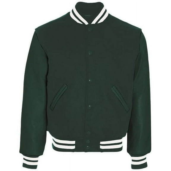 Holloway Sportswear 2XL Varsity Jacket Myrtle/Dark Green/White 224183