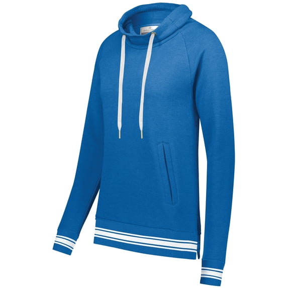 Holloway Sportswear 2XL Womens All-American Funnel Neck Pullover Royal Heather/White 229763