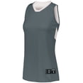 thumbnail image 1 of Holloway Sportswear 2XL Womens Dual-Side Single Ply Basketball Jersey Graphite/White 224378, 1 of 5