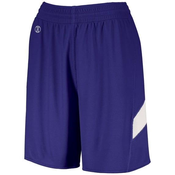Holloway Sportswear 2XL Womens Dual-Side Single Ply Shorts Purple/White 224379