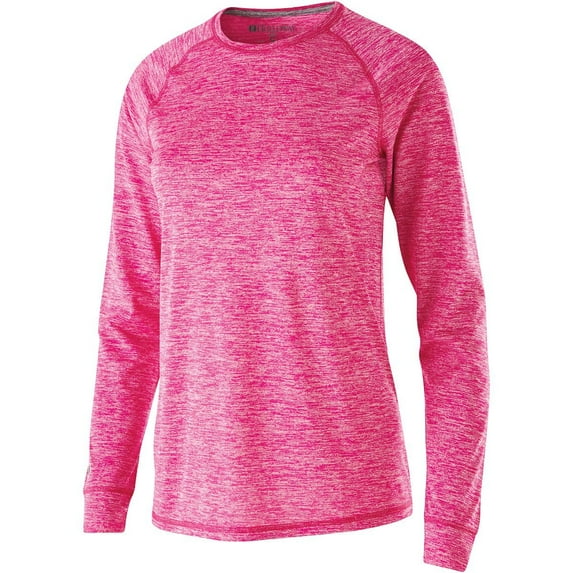 Holloway Sportswear 2XL Womens Electrify 2.0 Long Sleeve Tee Power Pink Heather 222724