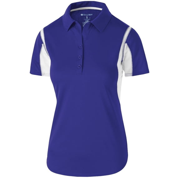 Holloway Sportswear 2XL Womens Integrate Polo Purple/White 222747
