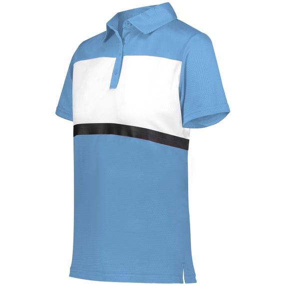 Holloway Sportswear 2XL Womens Prism Bold Polo Columbia Blue/White 222776
