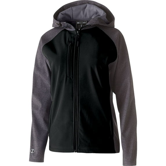 Holloway Sportswear 2XL Womens Raider Softshell Jacket Carbon Print/Black 229357