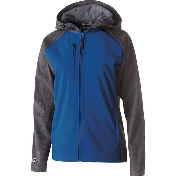 Holloway Sportswear 2XL Womens Raider Softshell Jacket Carbon Print/Royal 229357