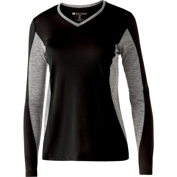 Holloway Sportswear 2XL Womens Stellar Shirt Black/Graphite Heather 222727