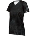 thumbnail image 1 of Holloway Sportswear 2XL Womens Stock Cotton-Touch Poly Tee Black Cloud Print 222796, 1 of 5