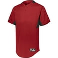 thumbnail image 1 of Holloway Sportswear 3XL Game7 Two-Button Baseball Jersey Scarlet/Black 221024, 1 of 2