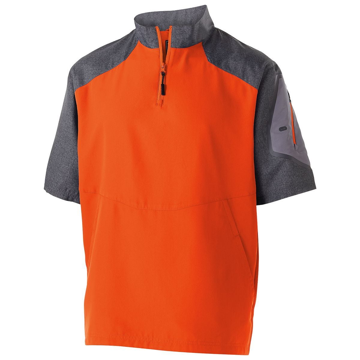 Holloway Raider Felpa Leggera Uomo Taglia XL – Pullover Con Zip 1/4 E Tasche – Colore Carbon Print/Black – Tessuto Aero-Tec Antivento