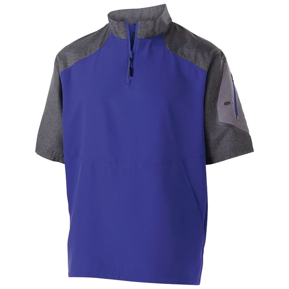 Holloway Sportswear 3XL Raider Short Sleeve Pullover Carbon Print/Purple 229545