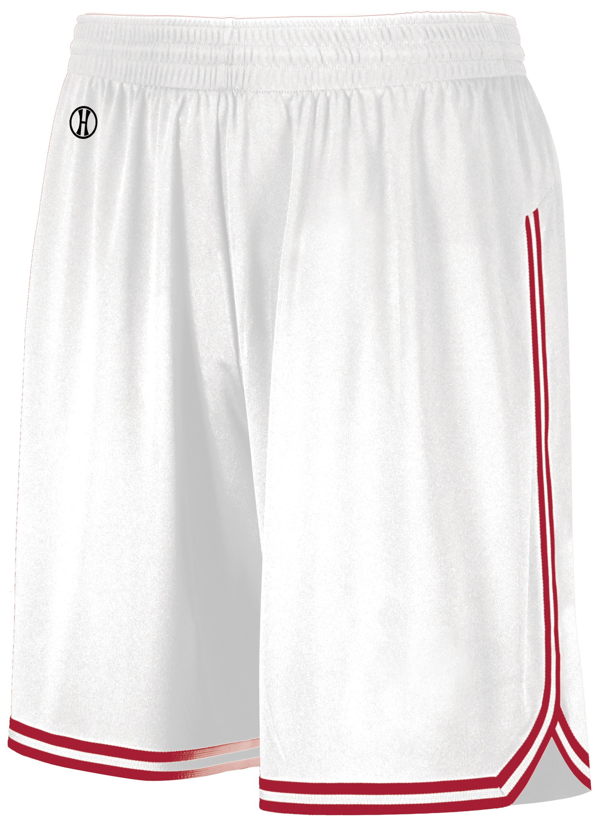 Holloway Sportswear 3XL Retro Basketball Shorts White/Navy 224077