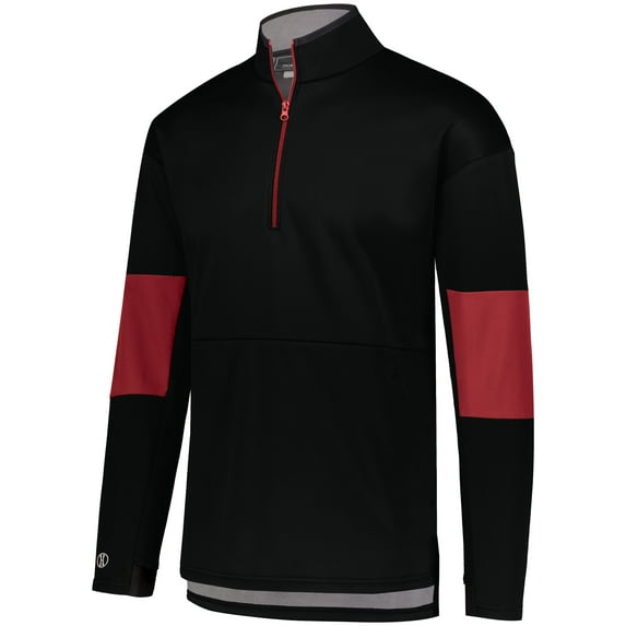 Holloway Sportswear 3XL Sof-Stretch Pullover Black/Scarlet 229538
