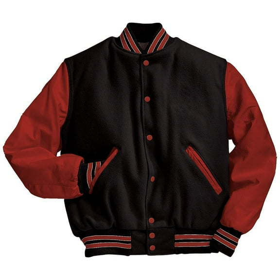 Holloway Sportswear 3XL Varsity Jacket Black/Scarlet/Scarlet 224183