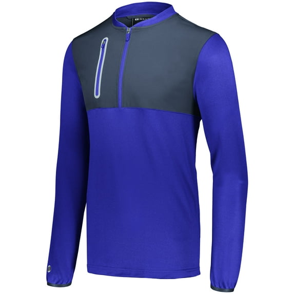 Holloway Sportswear 3XL Weld Hybrid Pullover Purple/Carbon 229596