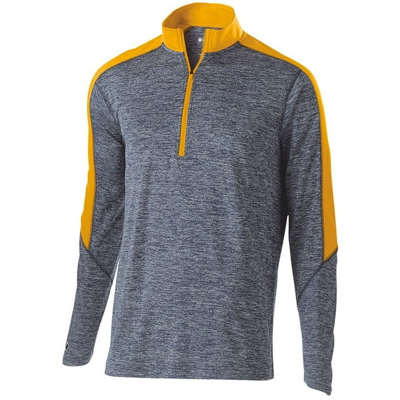 Holloway Sportswear 4XL Electrify 1/2 Zip Pullover Navy Heather/Light Gold 222542
