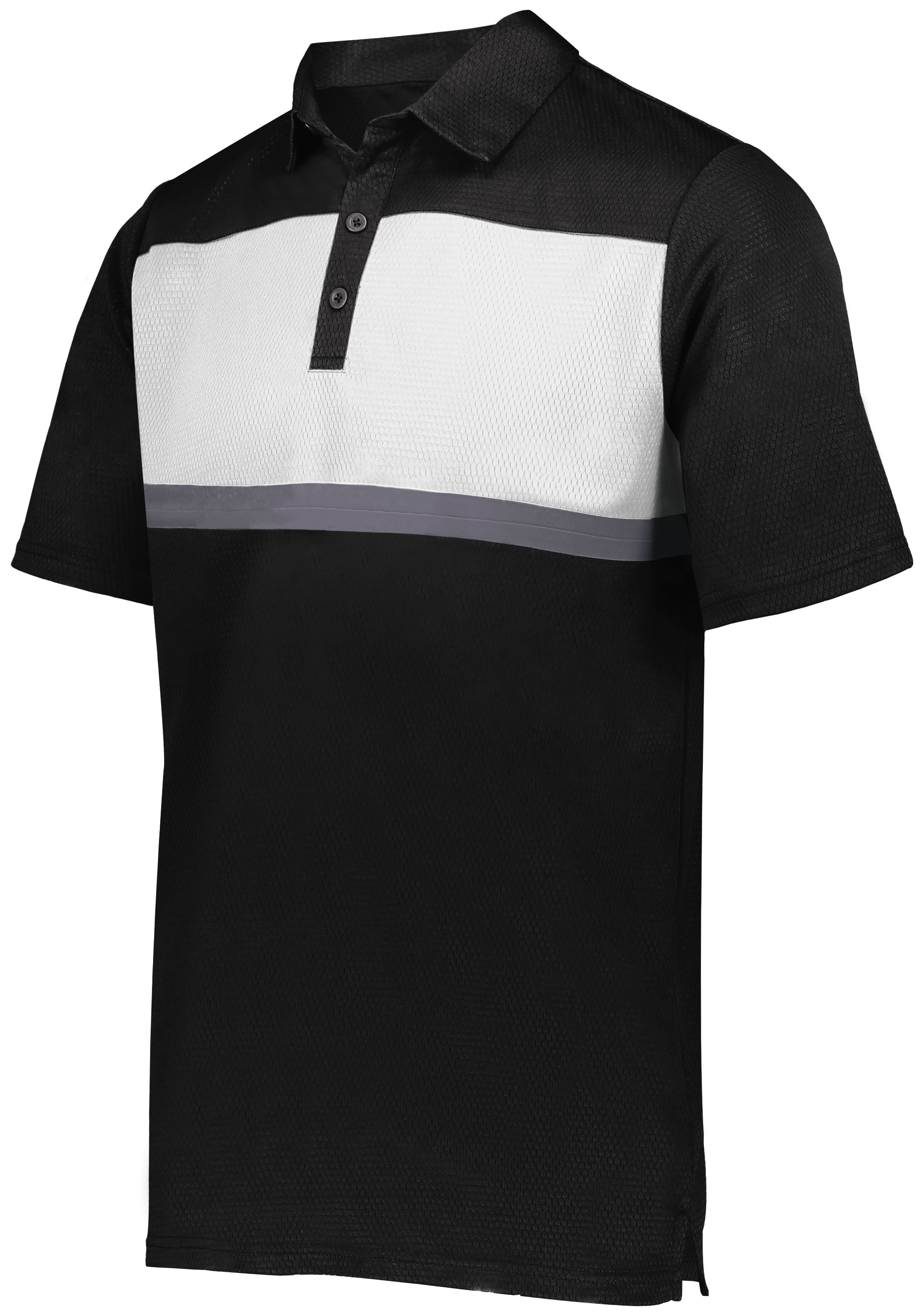 Holloway Sportswear XL Prism Bold Polo Carbon/White 222576