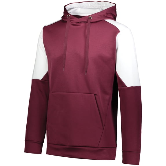 Holloway Sportswear L Blue Chip Hoodie Maroon/White 222540