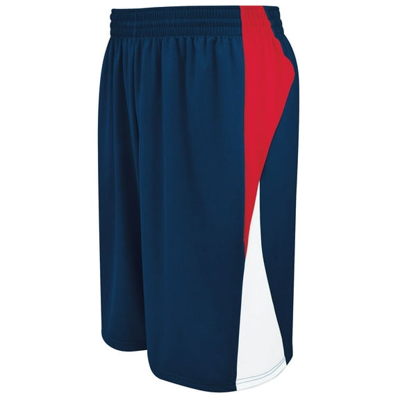 Holloway Sportswear L Boys CAMPUS REVERSIBLE SHORTS Navy/Scarlet/White 335851