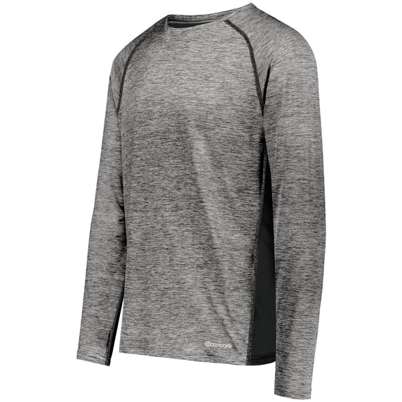 Holloway Sportswear L Boys Electrify Coolcore® Long Sleeve Tee Black Heather 222670