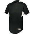 thumbnail image 1 of Holloway Sportswear L Boys  Game7 Two-Button Baseball Jersey Black/White 221224, 1 of 2
