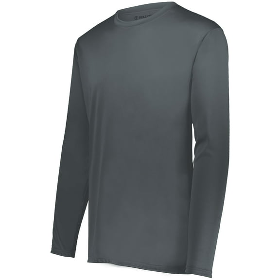 Holloway Sportswear L Boys Momentum Long Sleeve Tee Graphite 222823