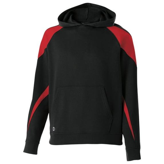 Holloway Sportswear L Boys PROSPECT HOODIE Black/Scarlet 229646