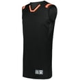 thumbnail image 1 of Holloway Sportswear L Boys RETRO BASKETBALL JERSEY Black/Orange/White 224276, 1 of 5