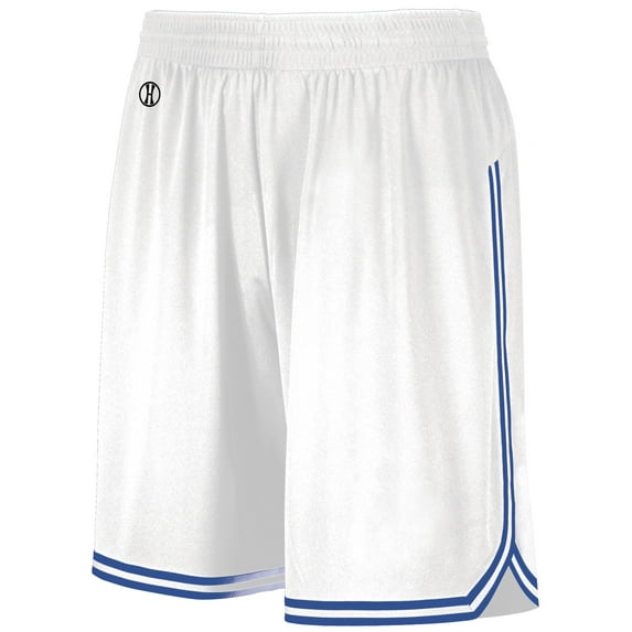 Holloway Sportswear L Boys RETRO BASKETBALL SHORTS White/Royal 224277