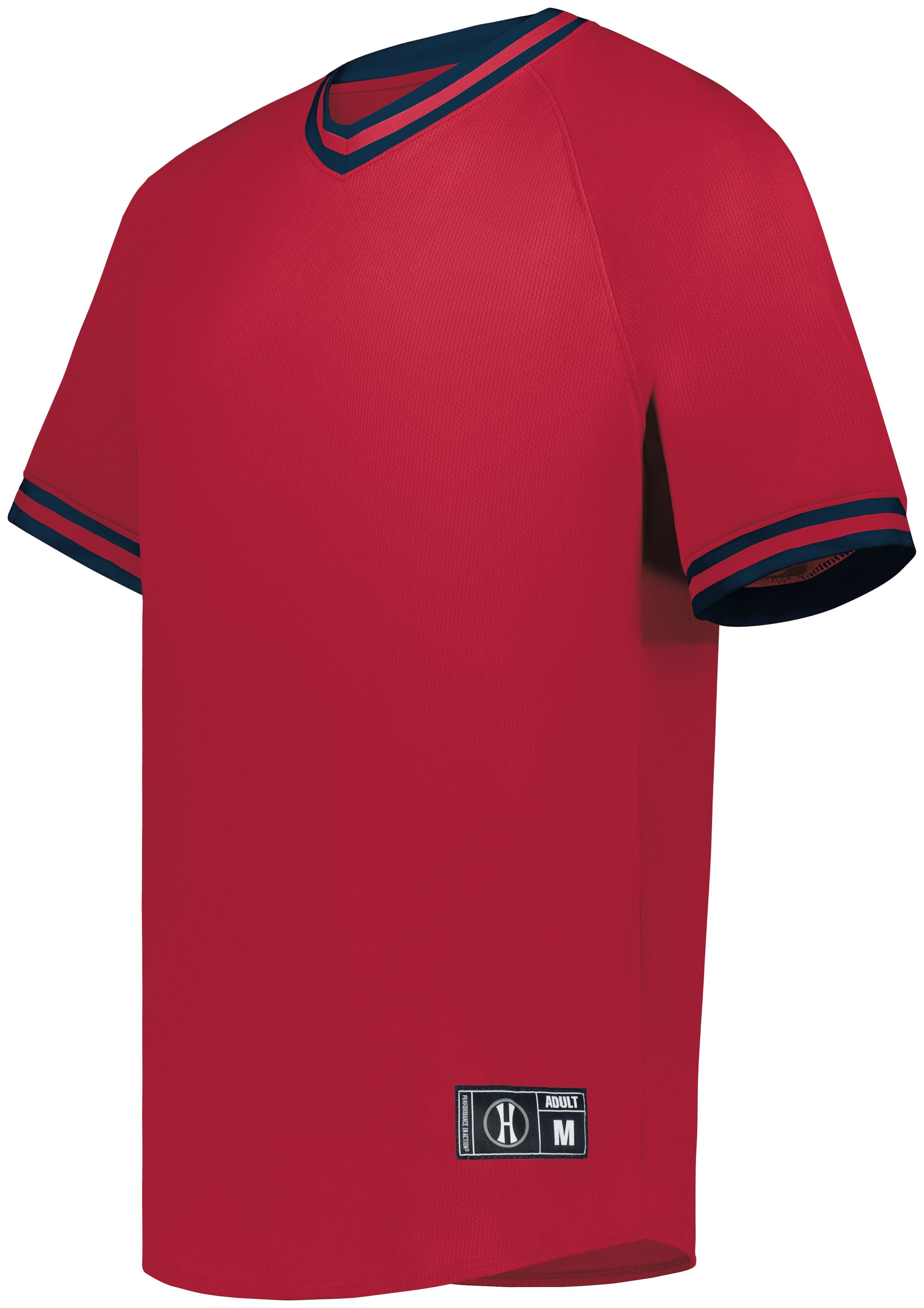 Holloway Sportswear M Boys Retro V-Neck Baseball Jersey Navy