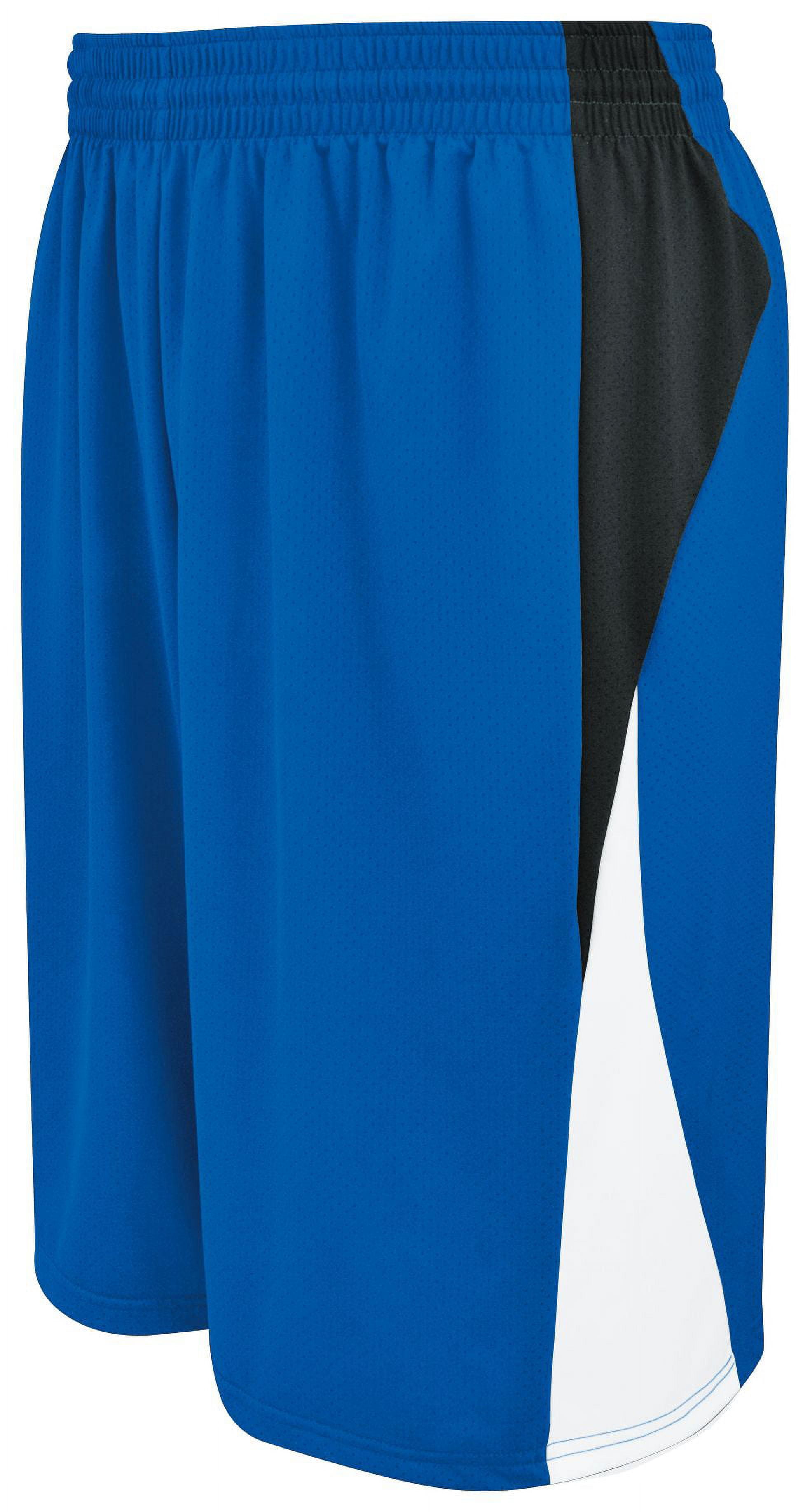 Black/White Reversible Shorts - Medium Adult Athletic Polyester Shorts With Drawstring