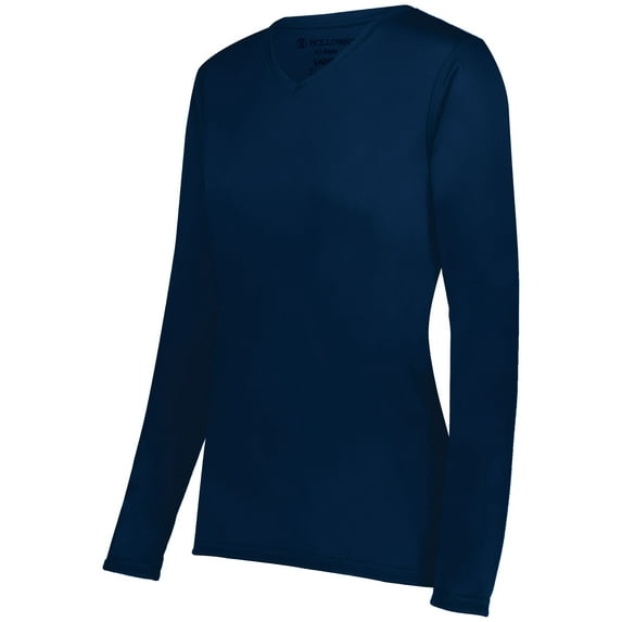 Holloway Sportswear L Girls Momentum Long Sleeve Tee Navy 222825