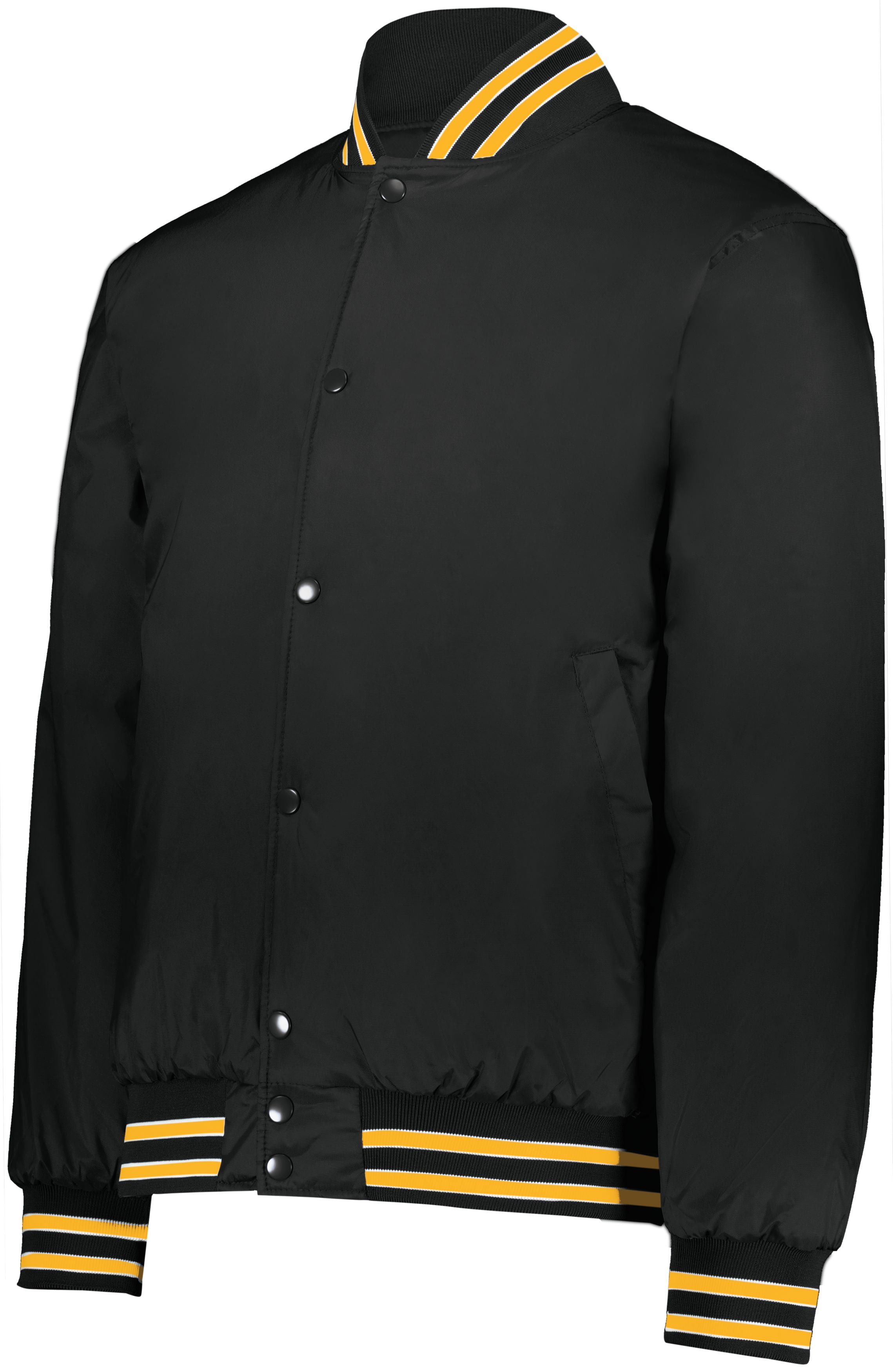 Holloway Sportswear L Heritage Jacket Black/Light Gold/White 229140 ...